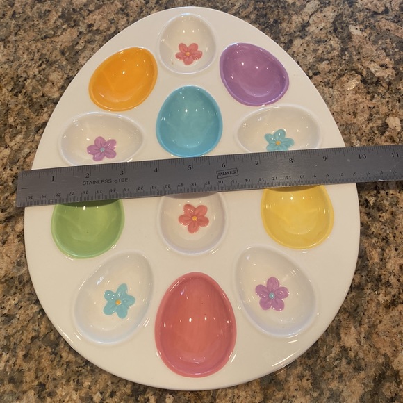 Easter egg holder platter. Holds dozen eggs. See pics for size - Picture 5 of 5